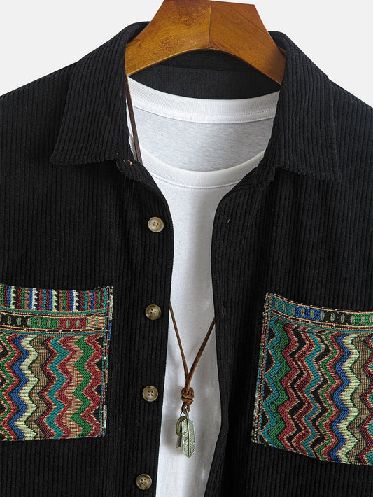Vance Astor Ethnic Geometric Gömlek Ceket