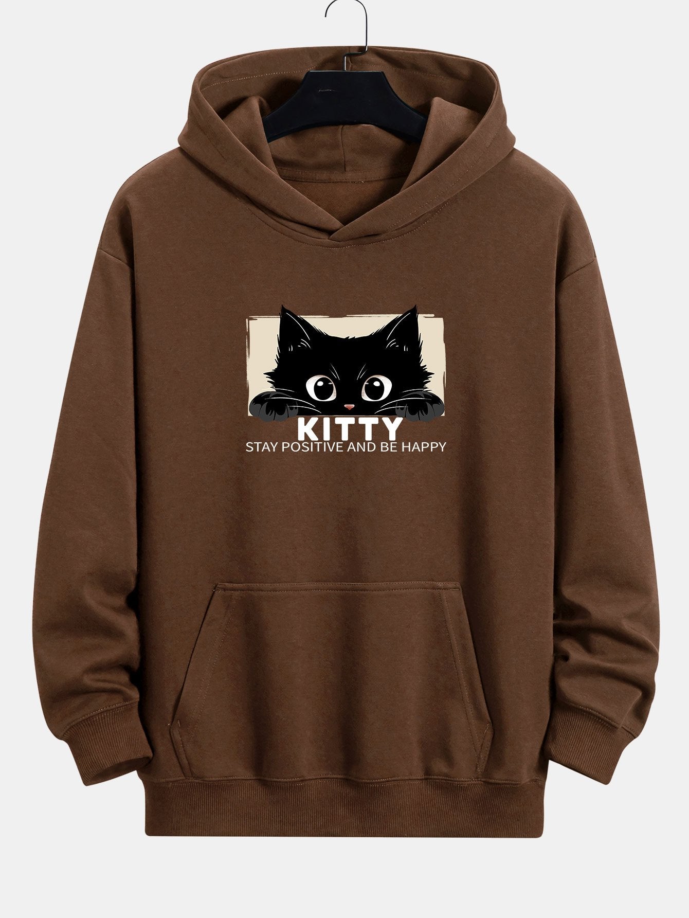 Vance Astor Black Cat Print Hoodie