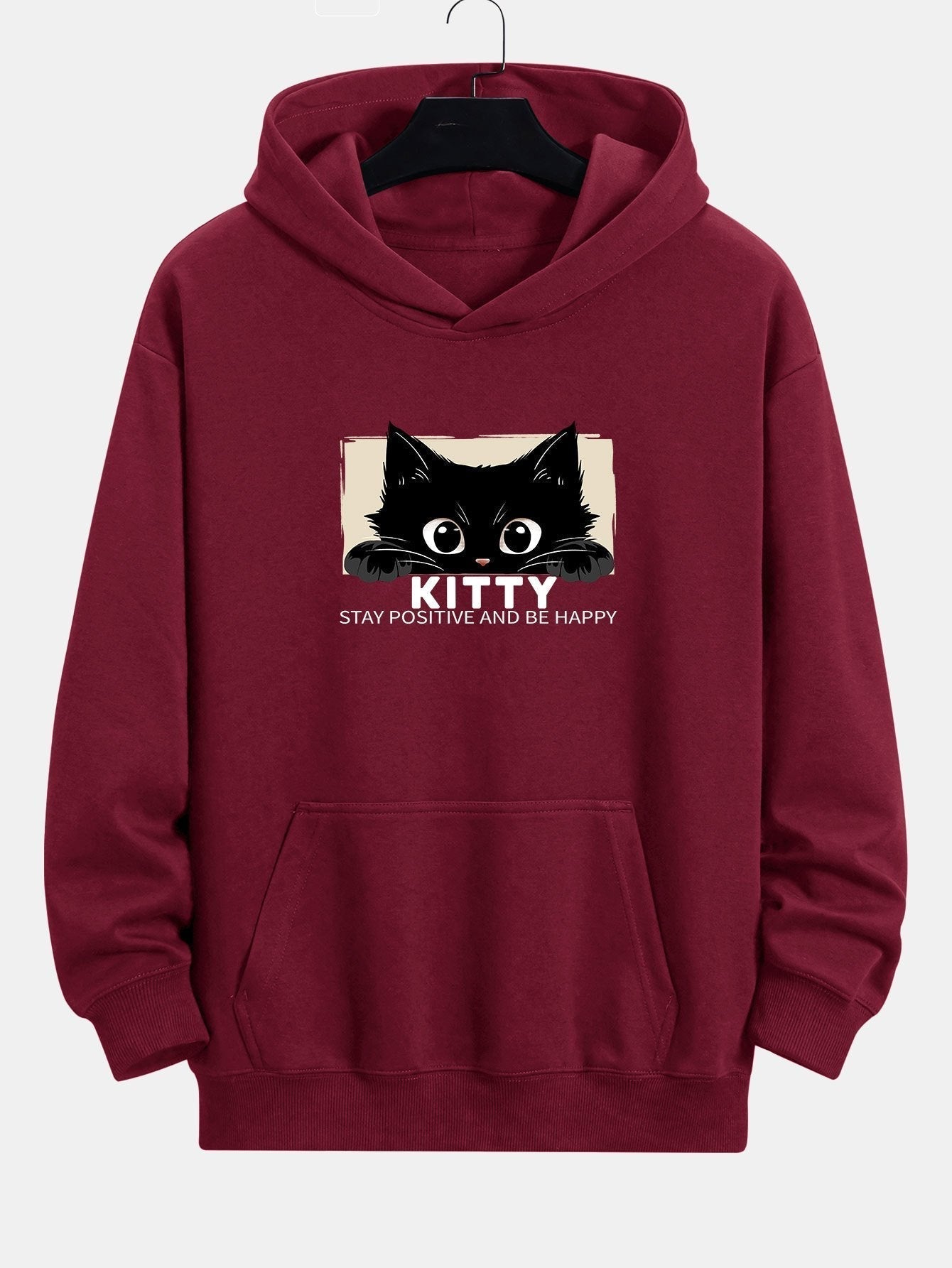 Vance Astor Black Cat Print Hoodie