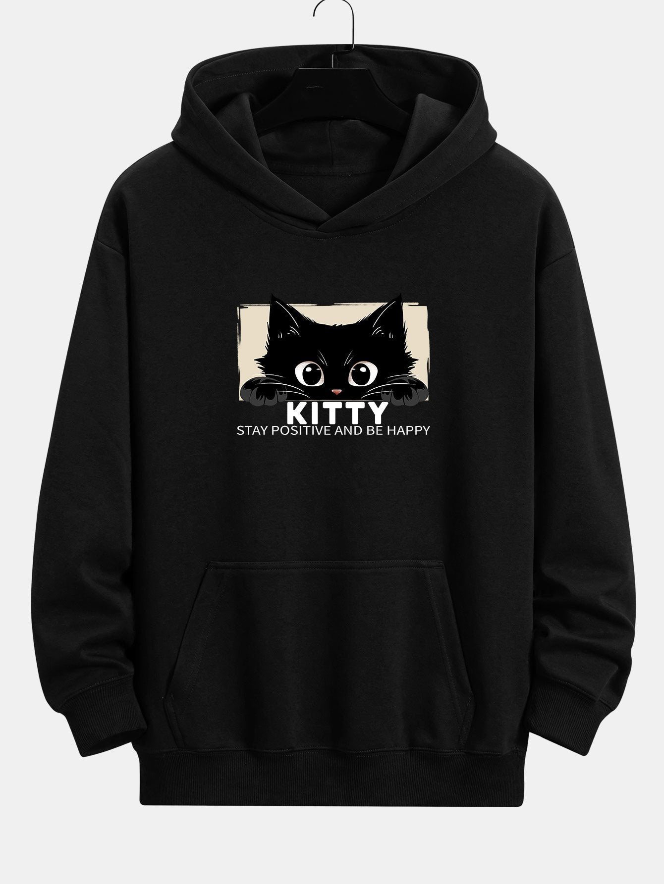 Vance Astor Black Cat Print Hoodie