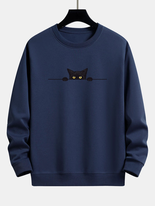 Vance Astor Black Cat Desenli Sweatshirt