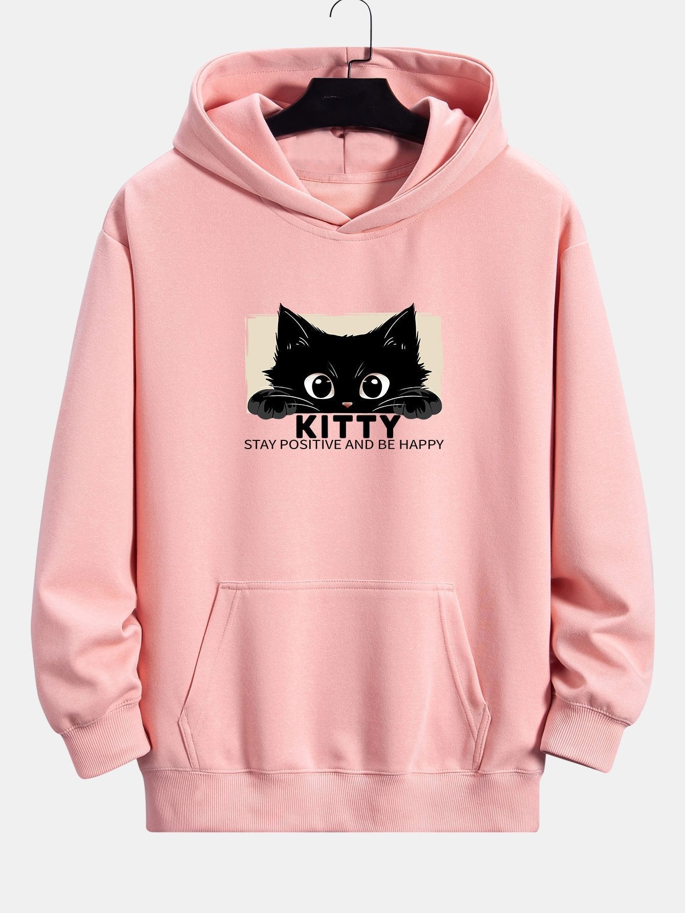 Vance Astor Black Cat Print Hoodie