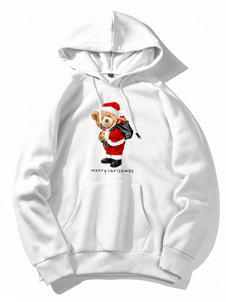 Vance Astor Christmas Bear Print Hoodie