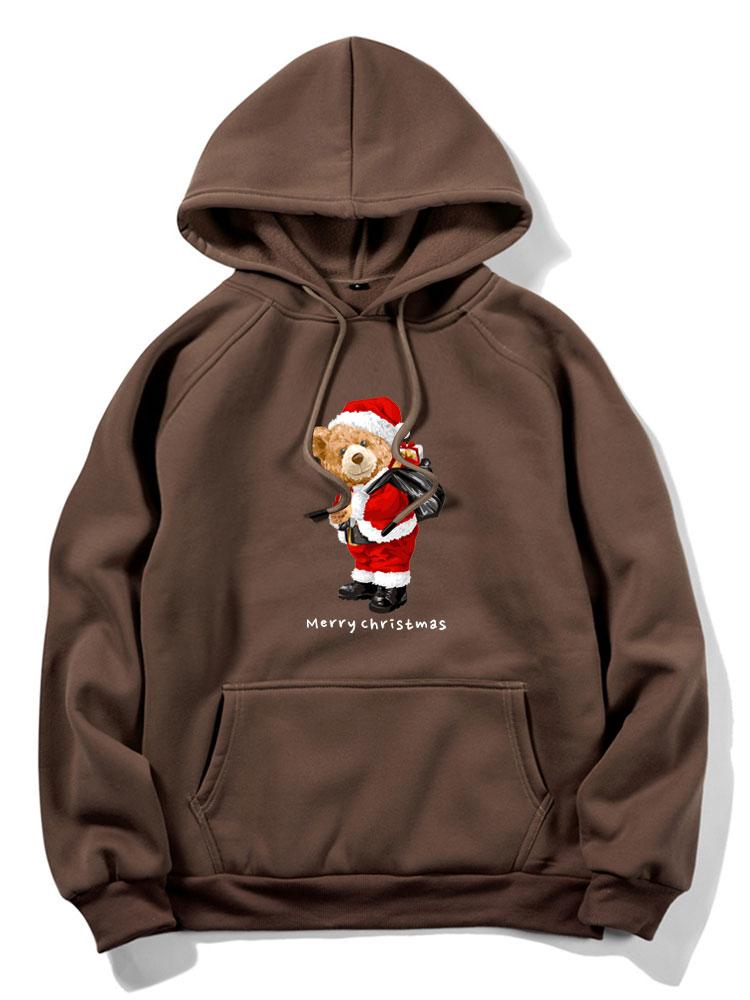 Vance Astor Christmas Bear Print Hoodie