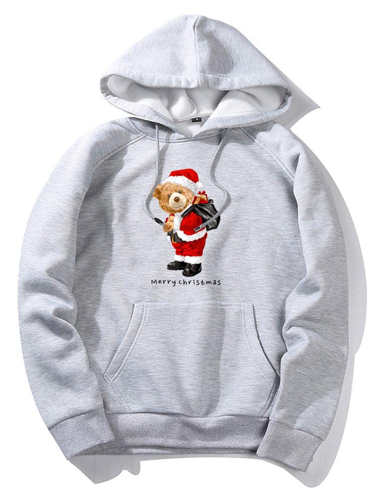 Vance Astor Christmas Bear Print Hoodie