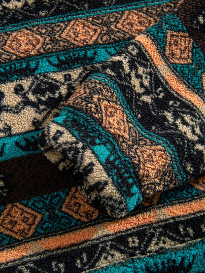 Vance Astor Ethnic Geometric Teddy Hoodie