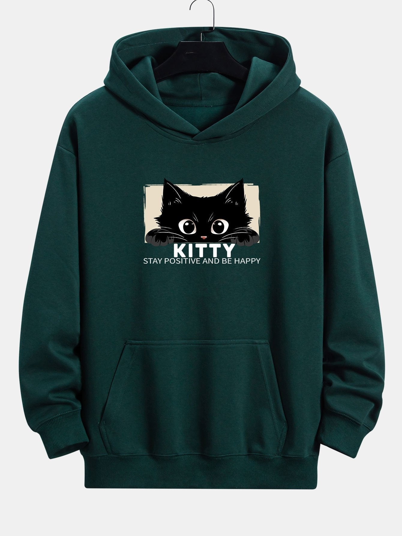 Vance Astor Black Cat Print Hoodie