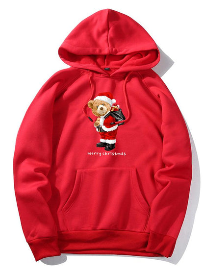 Vance Astor Christmas Bear Print Hoodie